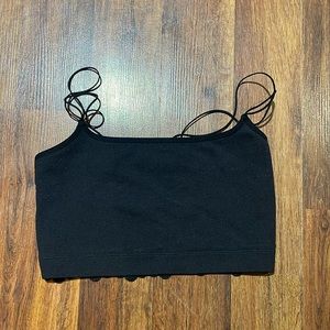 Girly hicks crop top with spaghetti strap. Designed back
